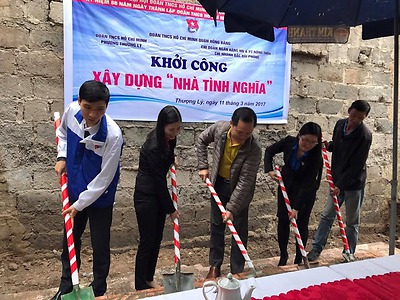 Quận Đoàn Hồng Bàng: Tổ chức khởi công Nhà tình nghĩa cho gia đình hộ nghèo tại phường Thượng Lý